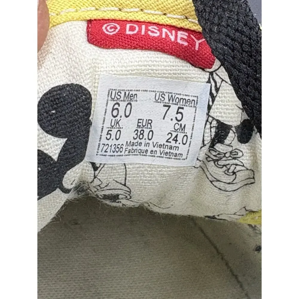 Vans Disney Mickey Mouse Old Skool Men's Checkered Multicolor Canvas Sz6,Wmns7.5